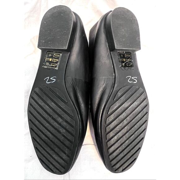 NWOT Aldo Womens Boska Leather Slip On Square Toe Loafers Shoes Black Size 5 - Picture 7 of 7